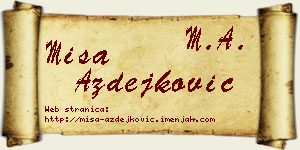 Miša Azdejković vizit kartica